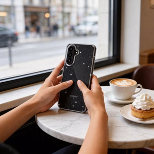 Tech-Protect FlexAir dėklas Samsung Galaxy A27 5G, skaidrus su blizgučiais