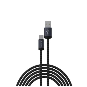 Devia kabelis Gracious EC649 USB - USB-C 1,0 m 2A juodas