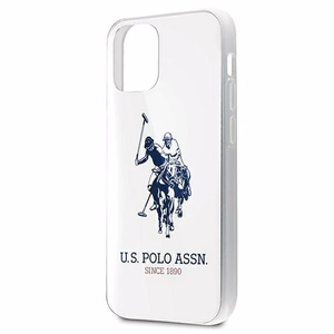 US Polo USHCP12STPUHRWH Shiny Big Logo dėklas, skirtas iPhone 12 mini 5.4", baltas