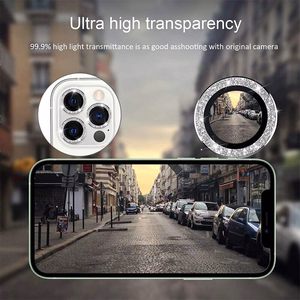 Закалённое стекло HARD DIAMOND для камеры (LENS) для Samsung Galaxy S24 Ultra чёрный (5 шт.)