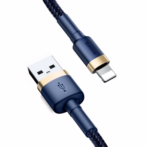 Baseus Cafule Lightning kabelis 1.5A 2m (auksinis + tamsiai mėlynas)
