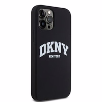 DKNY Skystas silikoninis baltas spausdintas logotipas magnetinis dėklas telefonui iPhone 12/12 Pro - juodas
