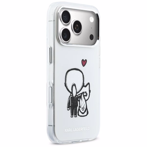 Karl Lagerfeld Karl & Choupette Back MagSafe Dėklas for iPhone 17 Pro - Clear