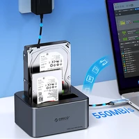 "Orico 6656C3-C" 5 lizdų prijungimo stotelė su neprisijungusio klonavimo funkcija 2,5"/3,5" SATA HDD/SSD - pilka