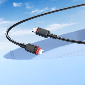 "Borofone" kabelis BX110 Beneficio - USB į "Lightning" - 2,4A 1 metras, juodas
