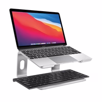 Crong AluBench – Aluminum Laptop stovas (sidabrinis)