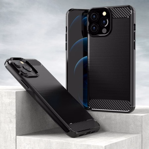Carbon Case гибкий TPU чехол для iPhone 13 Pro Max чёрный