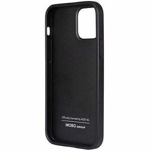 Audi sintetinės odos dėklas telefonui iPhone 12/12 Pro 6.1" juodas/juodas kietas dėklas AU-TPUPCIP12P-TT/D1-BK