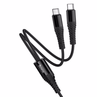 Kabelis 2in1 USB C į USB C+C Hoco 1 m X123 juodas