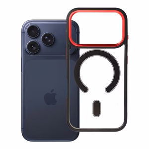 Чехол для iPhone 17 PRO Color Edge Mag Cover совместимый с MagSafe чёрно-красный