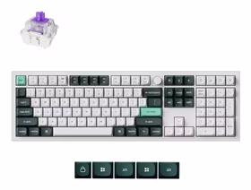 Belaidė klaviatūra KEYCHRON Q6 HE RGB Shell White Q6H-P1