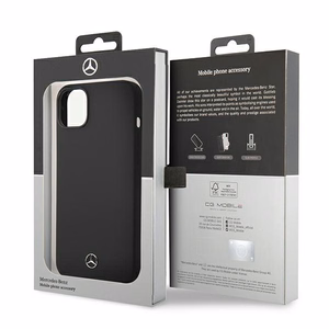 Mercedes Silicone Line dėklas iPhone 14 Plus - juodas