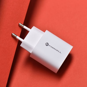 Įkroviklis Forcell (1xUSB-C;1xUSB 3A 30W) baltas