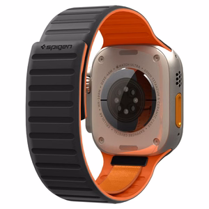 Spigen Athlex Air M dirželis Apple Watch 44/45/46/49 mm, juodas ir oranžinis