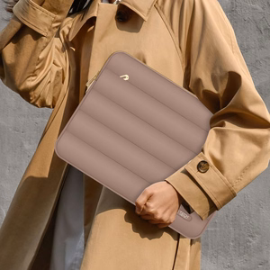 "Tech-Protect Puffy" 13-14 colių nešiojamojo kompiuterio krepšys - rudas