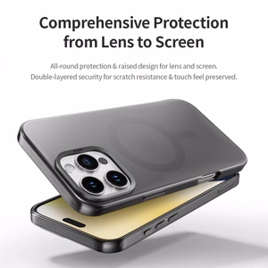 Rock Matte serijos magnetinis dėklas Iphone 16 Pro Max juodas