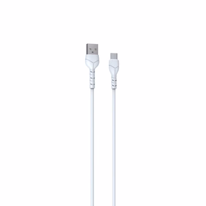 USB kabelis Devia Kintone Type-C 1.0m baltas 5V 2.1A