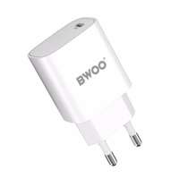 BWOO CDA159 PD wall įkroviklis 20W 1x USB-C port + USB-C baltas