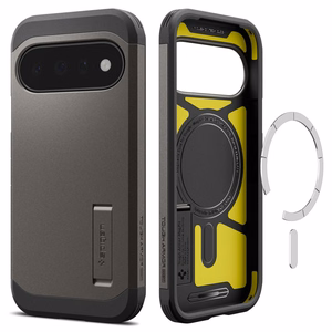 Spigen Tough Armor Mag MagSafe dėklas, skirtas Google Pixel 11, tamsiai pilkas