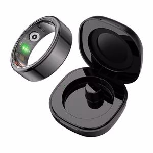 COLMI R02 išmanusis žiedas, 11 dydis, 20.3 mm (juodas) + įkrovimo dėklas