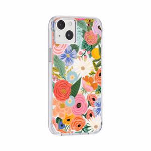 Rifle Paper Clear MagSafe dėklas, skirtas iPhone 14 Plus, „Garden Party Blush“ rašto
