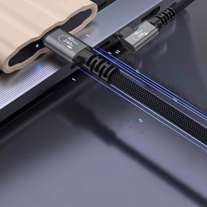 Wozinsky WPS3-UY41S USB-C Thunderbolt 4 240W 1m 4K kampuotas kabelis - juodas