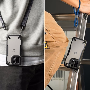 Ringke Fusion X deklas, skirtas OnePlus 15 - Skaidrus juodas