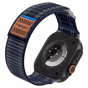 SPIGEN WBF0 dirželis APPLE WATCH 8 / 9 / 10 / 11 / SE / ULTRA (44 / 45 / 46 / 49 MM) tamsiai mėlynas