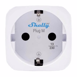 "Shelly Plug PM Gen3 Matter 13A" išmanusis kištukinis lizdas, baltos spalvos