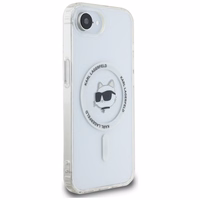 Karl Lagerfeld IML Metal Choupette Head MagSafe iPhone 16e dėklas telefonui - baltas