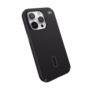 Speck Presidio2 Pro ClickLock MagSafe dėklas, skirtas iPhone 15 Pro, juodos ir skalūno pilkos spalvų