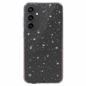 Kristalinis blizgus dėklas telefonui Samsung Galaxy S23 FE sidabrinis
