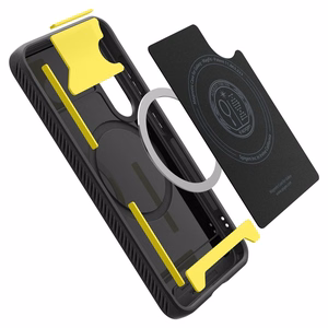Spigen Rugged Armor Mag MagSafe Dėklas telefonui Samsung Galaxy S25 - matinė juoda