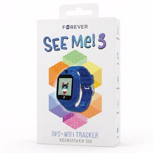 Išmanusis laikrodis vaikams Forever Smartwatch GPS WiFi Kids Look Me! 3 KW-320 mėlynas