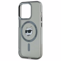 Karl Lagerfeld KLHMP15LHLSCHK iPhone 15 Pro 6.1" juodas/juodas kietas dėklas IML Metal Choupette Head Magnetinis