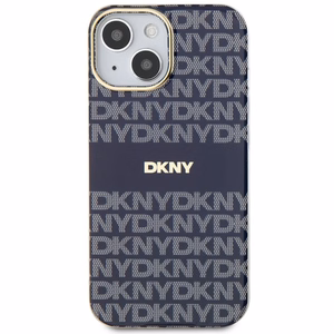 DKNY IML Mono ir juostelės Magnetinis dėklas iPhone 15 / 14 / 13 - mėlyna