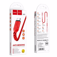 Kabelis USB A į USB C Hoco QC 3A 1 m X59 raudonas