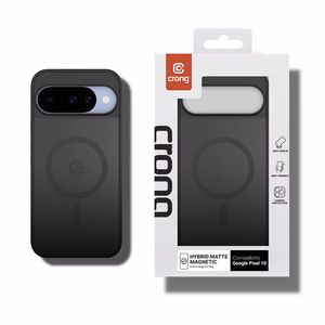 Crong Hybrid Matte Magnetic MagSafe dėklas, skirtas Google Pixel 10, juodas
