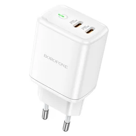 Įkroviklis Borofone BN9 35W 2xUSB-C baltas