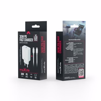 "Maxlife MXTC-10-30C PD QC įkroviklis 1x USB-C 30W baltos spalvos + USB-C - USB-C kabelis 60W