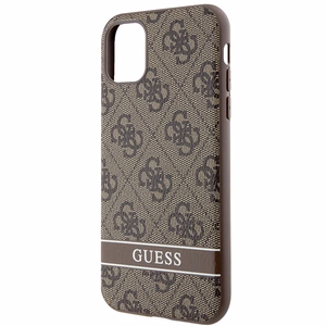 Guess GUHCN61P4SNW iPhone 11 / Xr rudas kietasis dėklas 4G Stripe