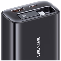 Tinklo įkroviklis USAMS Xiang Series CC296 30W 1xUSB-C 1xUSB-A + USB-C laidas baltas