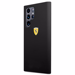 Ferrari FESSIHCS22LBK S22 Ultra S908 juoda/juoda kietas dėklas On Track Silicone