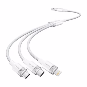 Кабель USB 2.0 A на 3-в-1 3A Vention CTPWG 1,5 м (белый)