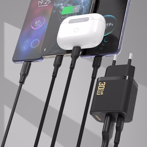 Dudao A27TCEU PD 30W GaN USB-A USB-C Wall Įkroviklis with USB-C Laidas - Juodas