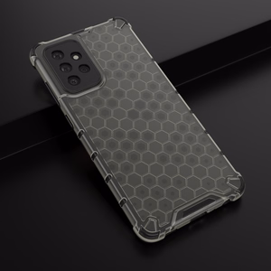 Honeycomb dėklas telefonui su TPU buferiu Samsung Galaxy A72 4G juodas