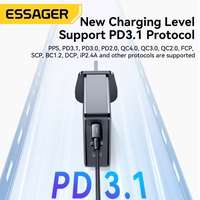 Įkroviklis Essager "Gan Journey" juodas 140W (2xPD / QC3.0) / EU VERSION /