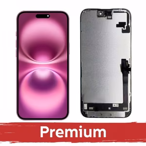 LCD ekranas suderinamas su iPhone 16 Plus juodas (Hard OLED / Premium) /*Removable IC*/