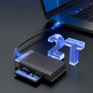 Orico CL4D-A3 atminties kortelių skaitytuvas USB-A 3.0, SD / microSD / CF / MS, 5 Gbps – juodas su sidabro spalva
