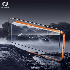 Tel Protect Dust-Free Easy Fit HD Titan grūdintas stiklas skirtas Iphone 15 Pro Max juodas